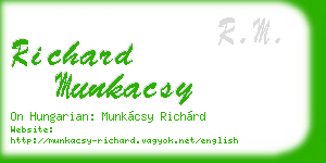 richard munkacsy business card