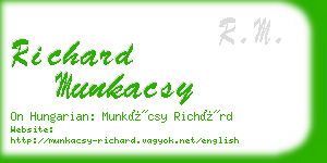 richard munkacsy business card